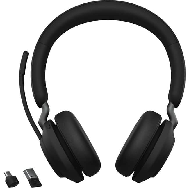 Jabra - Evolve2 65 Headset - Stereo - USB Type A - Wireless - Bluetooth - Over-the-head - Binaural - Supra-aural - Black