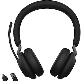 Jabra - Evolve2 65 Headset - Stereo - USB Type A - Wireless - Bluetooth - Over-the-head - Binaural - Supra-aural - Black