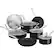 Angle. KitchenAid - 11-Piece Cookware Set - Black Sapphire.