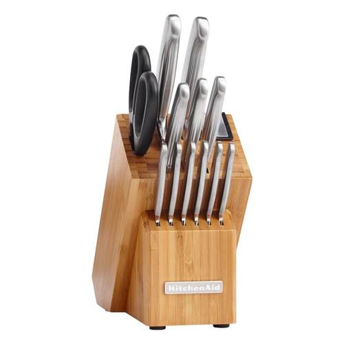 KitchenAid - 14-Piece Cutlery Set - Bamboo Wood