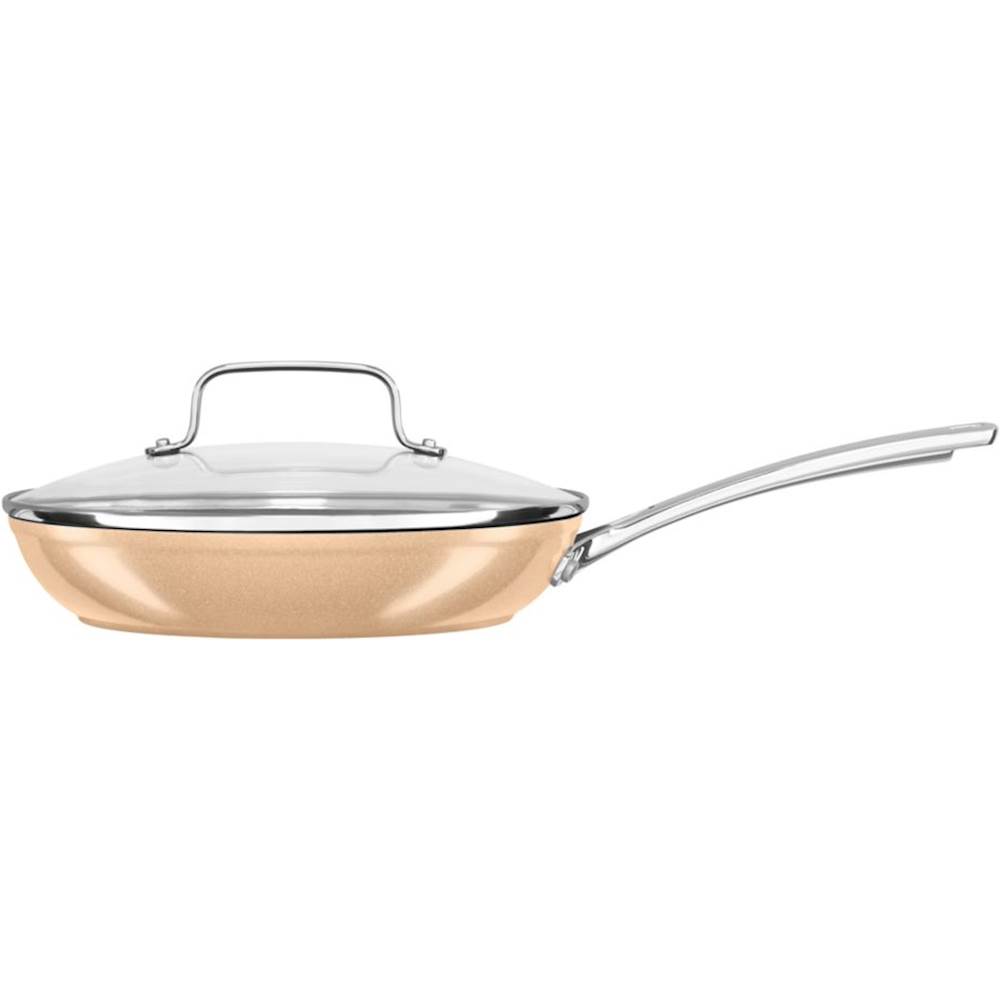 Kitchenaid Hard Anodized Nonstick 12 Skillet With Glass Lid, Toffee  Delight (Kc3H112Kltz)