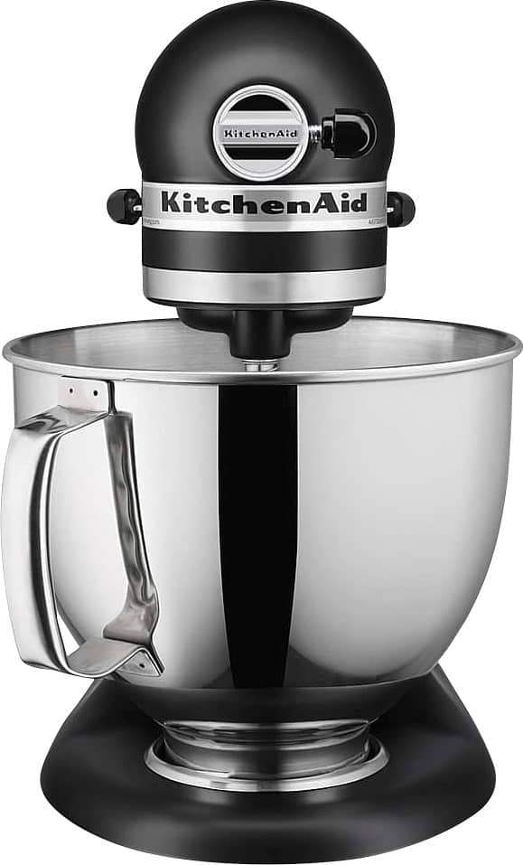 Angle. KitchenAid - KitchenAid Artisan Series 5 Quart Tilt-Head Stand Mixer - KSM150PSBM - Black Matte.