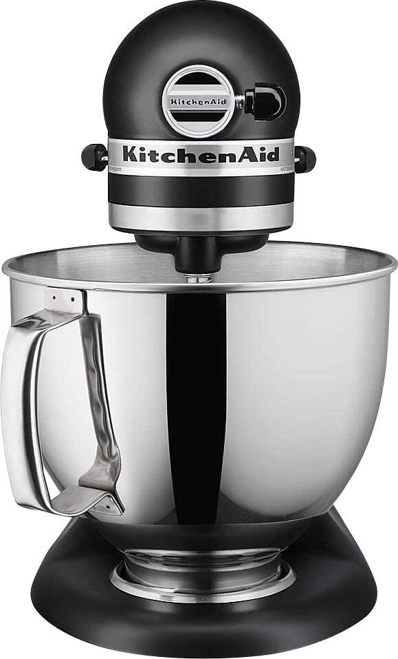 Angle. KitchenAid - KitchenAid Artisan Series 5 Quart Tilt-Head Stand Mixer - KSM150PSBM - Black Matte.