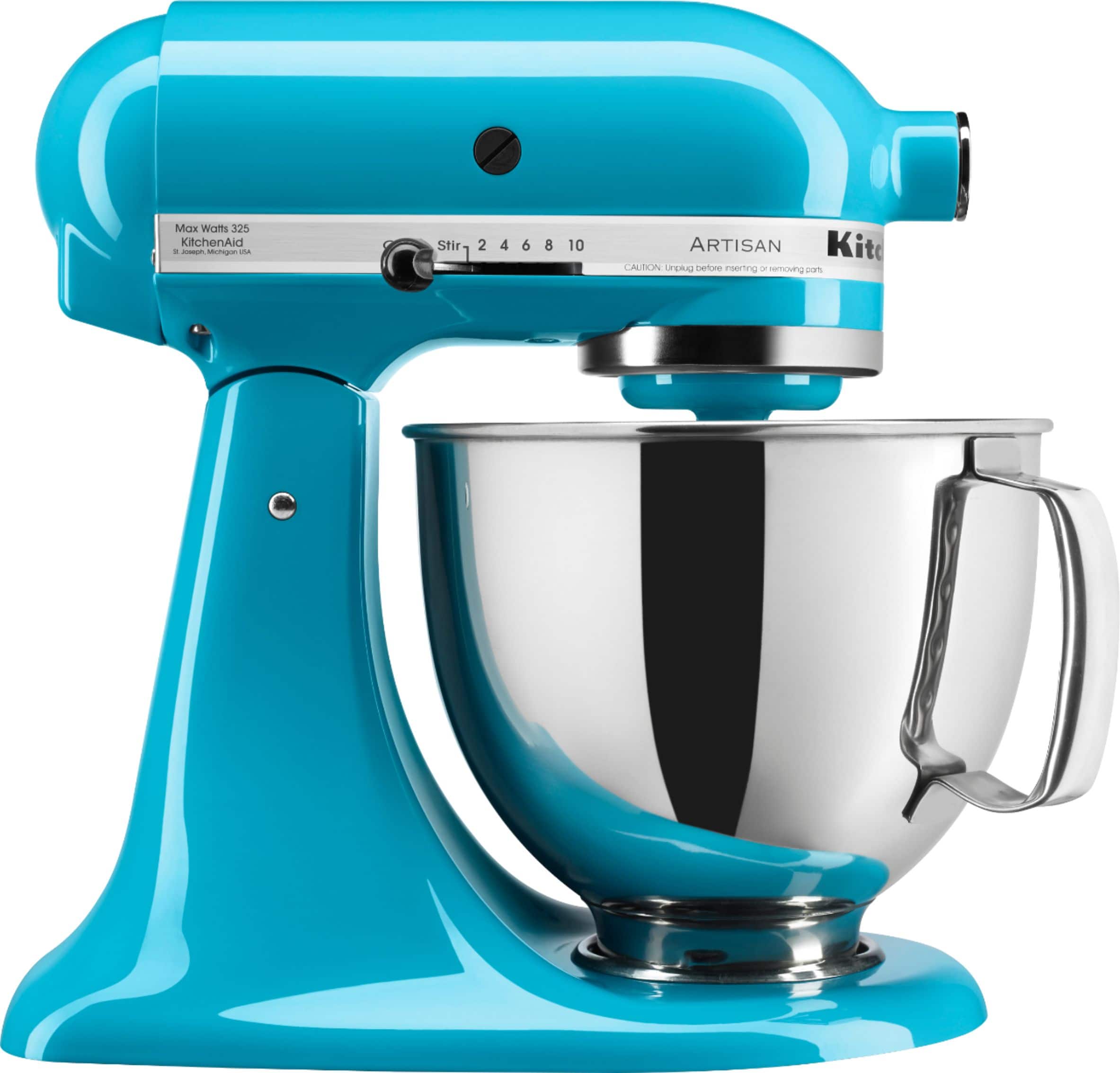 Front. KitchenAid - Artisan Tilt-Head Stand Mixer - Crystal Blue.