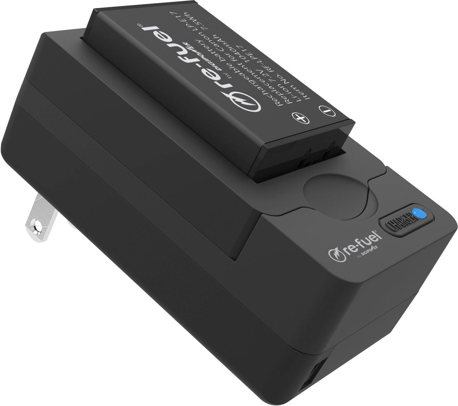 Alt View 12. Digipower - BP-LPE17 digital camera battery & charger kit, Replacement for Canon LP-E17 battery pack - Black.