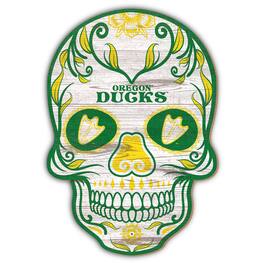 Fan Creations - Oregon Ducks 12'' Sugar Skull Sign - Multicolor