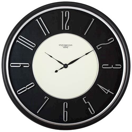 Best Buy Studio Designs Home 29" Modern Wall Clock Black 73000