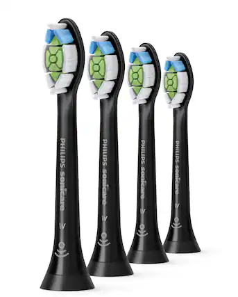 Angle. Philips Sonicare - DiamondClean Replacement Toothbrush Heads (4-pack) - Black.