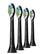 Angle. Philips Sonicare - DiamondClean Replacement Toothbrush Heads (4-pack) - Black.