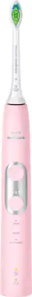 Angle. Philips Sonicare - ProtectiveClean 6100 Rechargeable Toothbrush - Pastel Pink.