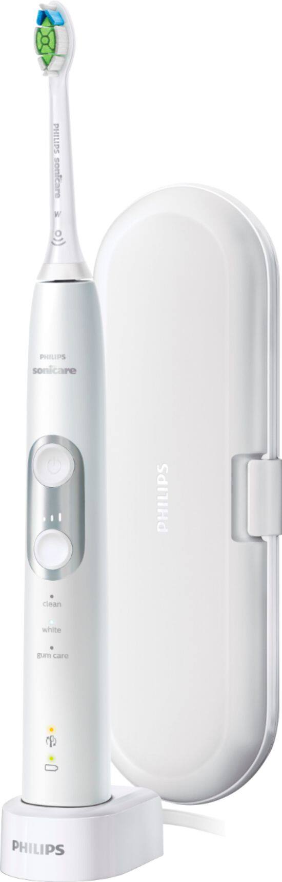 Alt View 11. Philips Sonicare - ProtectiveClean 6100 Rechargeable Toothbrush - White.