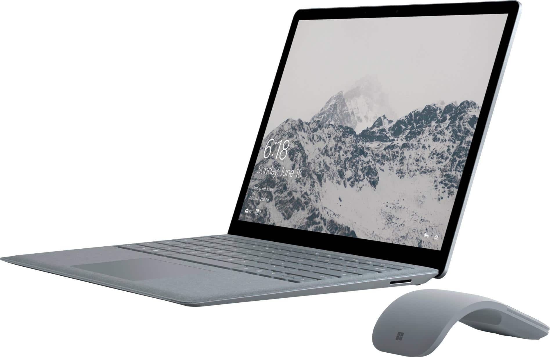 Front. Microsoft - Surface Laptop - 13.5" - Intel Core i5 - 4GB Memory - 128GB Solid State Drive - With Mouse (First Generation).
