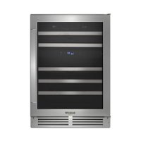 Whirlpool - 46-Bottle Wine Cooler - Stainless steel - Front_Zoom