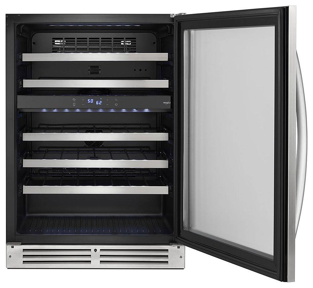 Alt View 12. Whirlpool - 46-Bottle Wine Cooler - Stainless Steel.