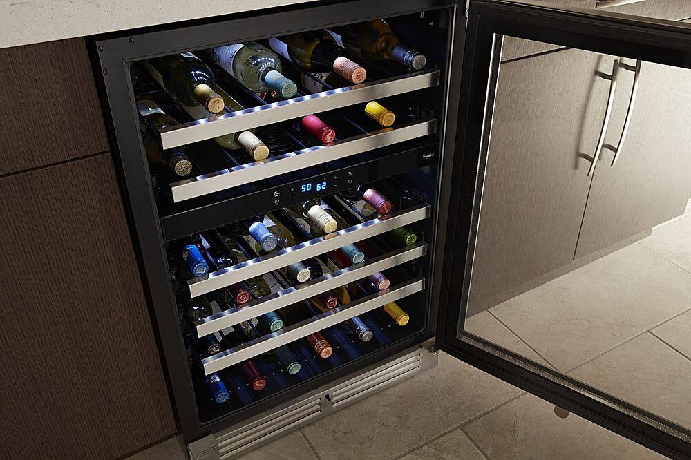 Alt View 14. Whirlpool - 46-Bottle Wine Cooler - Stainless Steel.