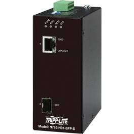 Eaton Tripp Lite Series Hardened Gigabit Fiber to Ethernet Media Converter, 10/100/1000 Mbps, RJ45/SFP, -10° to - Unknown