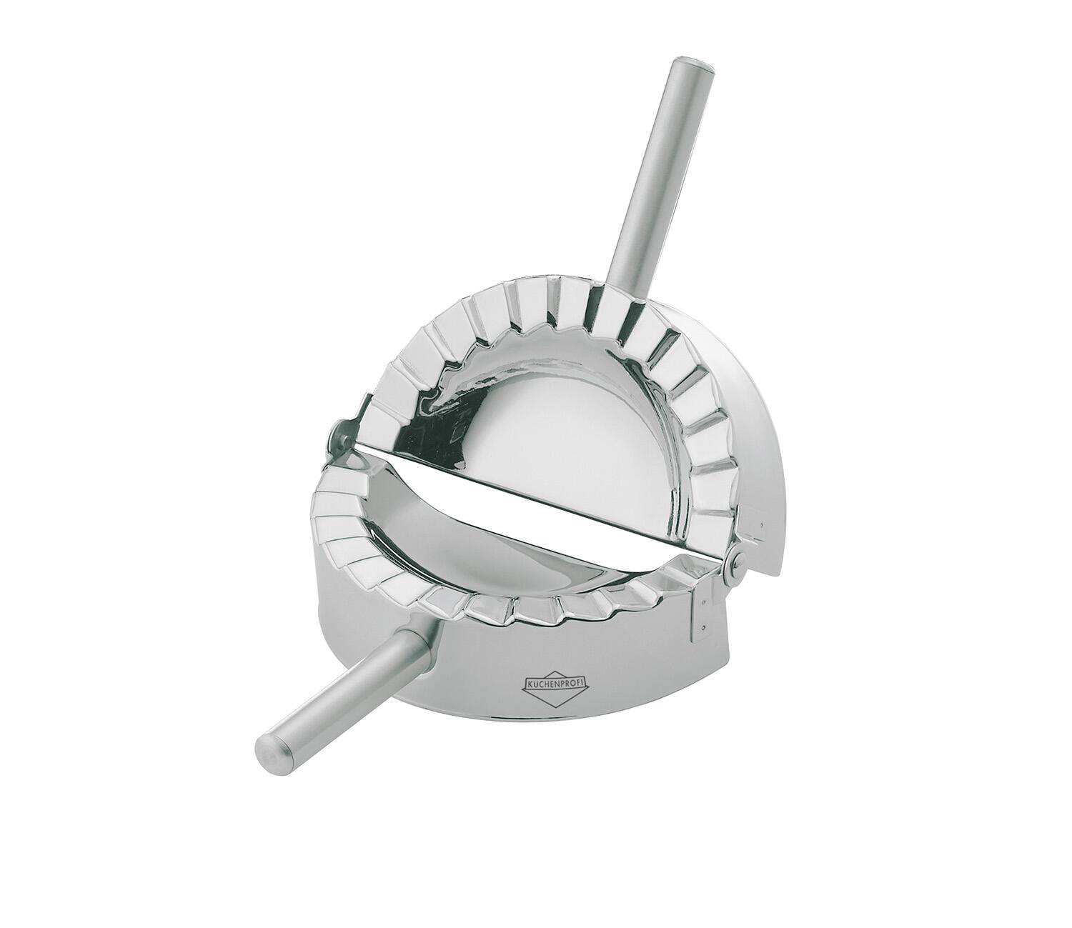 Front. Kuchenprofi - Ravioli, Pierogi, and Dumpling Press, Stainless Steel, 4.75-Inch - Silver.