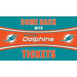 Evergreen Enterprises - Miami Dolphins 28" x 16" Come Back With Tickets Door Mat - Multicolor
