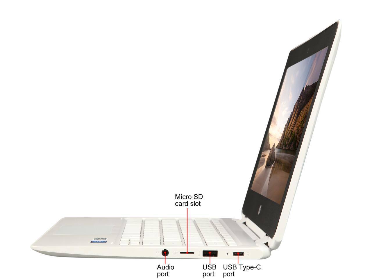 Micro SD card slot  
Audio port  
USB port  
USB Type-C port