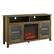 Angle. Walker Edison - Tall Fireplace Cabinet TV Stand for Most Flat-Panel TVs Up to 65" - Rustic Oak.