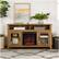 Alt View 16. Walker Edison - Tall Fireplace Cabinet TV Stand for Most Flat-Panel TVs Up to 65" - Rustic Oak.