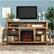 Alt View 19. Walker Edison - Tall Fireplace Cabinet TV Stand for Most Flat-Panel TVs Up to 65" - Rustic Oak.