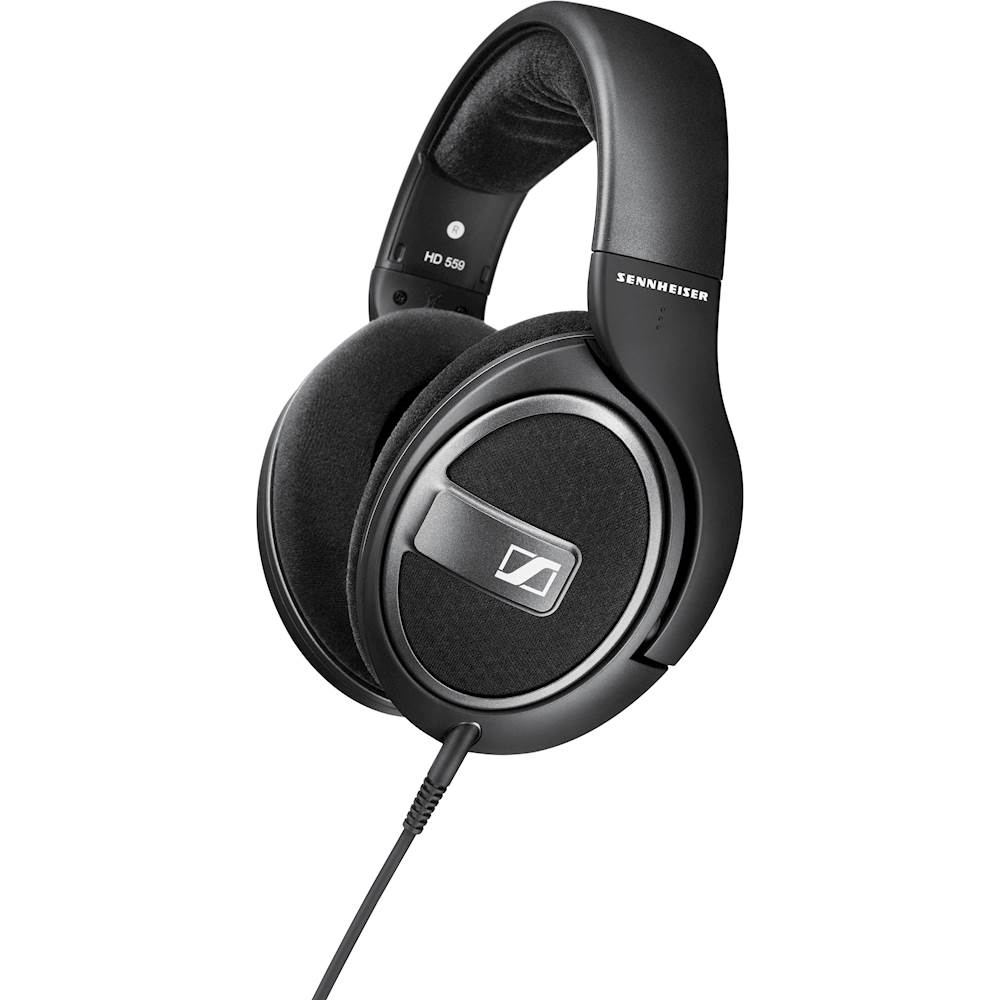Angle View: Sennheiser - HD 559 Wired Open Back Over-the-Ear Headphones - Black