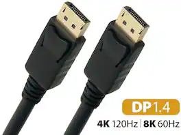 Nippon Labs - DP 1.4 8K 60Hz 6ft Cable - VESA Certified, HBR3, 100% Copper