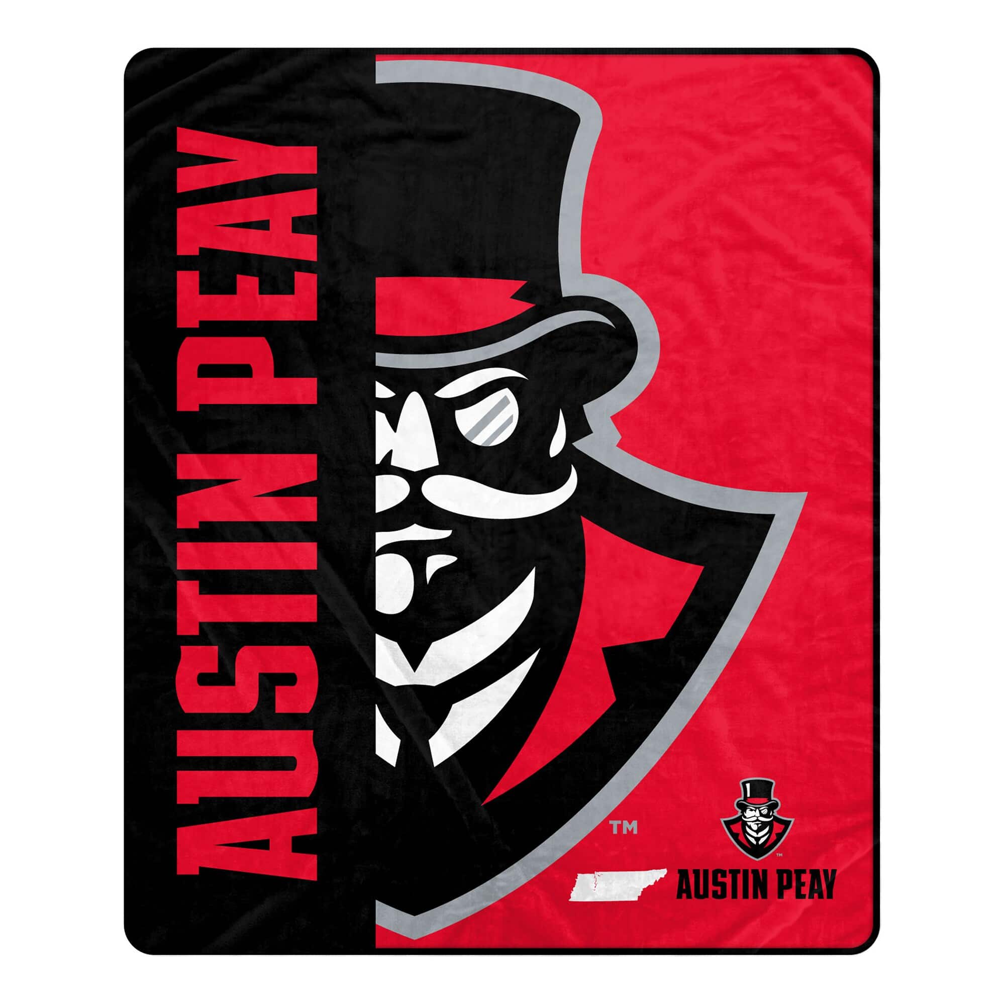 Pegasus - Austin Peay State Governors 50" x 60" Endzone Ultra Soft Throw Blanket - Multicolor