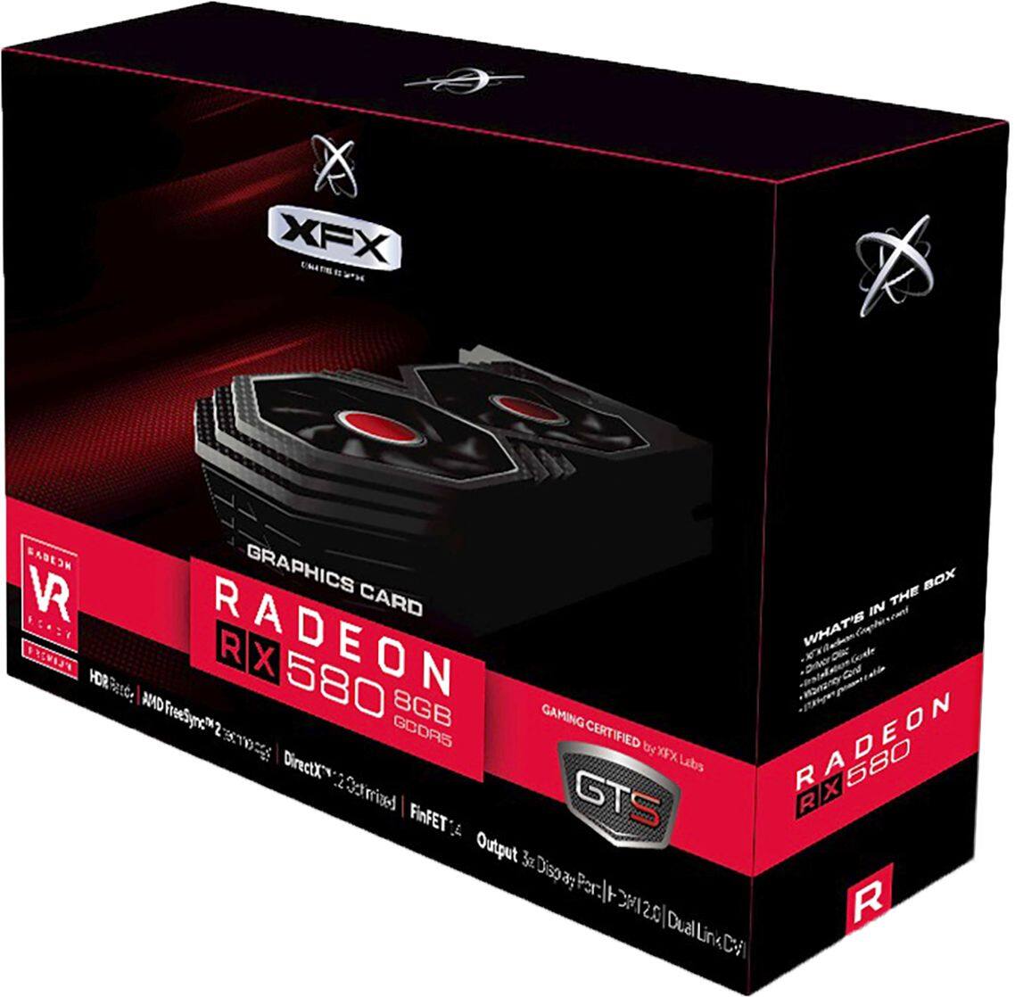 Alt View 15. XFX - AMD Radeon RX 580 GTS XXX Edition 8GB GDDR5 PCI Express 3.0 Graphics Card - Black.