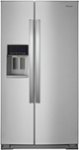Front Zoom. Whirlpool - 20.6 Cu. Ft. Side-by-Side Counter-Depth Refrigerator - Stainless steel.