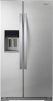 Whirlpool - 20.6 Cu. Ft. Side-by-Side Counter-Depth Refrigerator - Stainless Steel - Front_Zoom