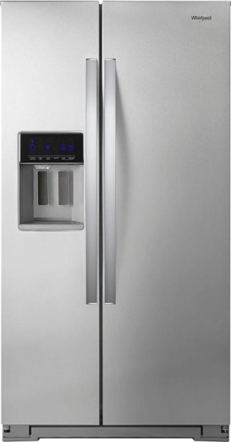 Front Zoom. Whirlpool - 20.6 Cu. Ft. Side-by-Side Counter-Depth Refrigerator - Stainless Steel.