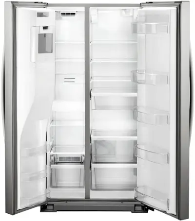 Whirlpool - 20.6 Cu. Ft. Side-by-Side Counter-Depth Refrigerator - Stainless Steel