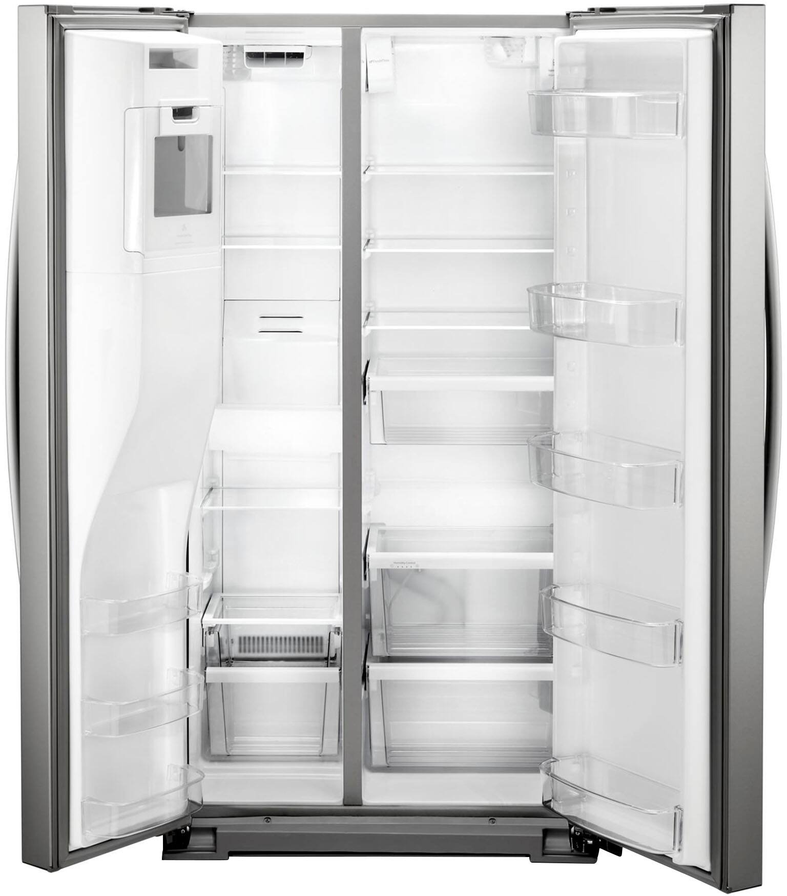 Angle. Whirlpool - 20.6 Cu. Ft. Side-by-Side Counter-Depth Refrigerator - Fingerprint Resistant Stainless Steel.