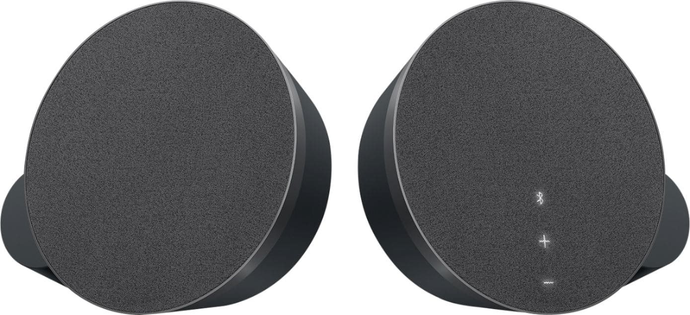 Front. Logitech - MX Sound 2.0 Bluetooth Speakers (2-Piece) - Black.
