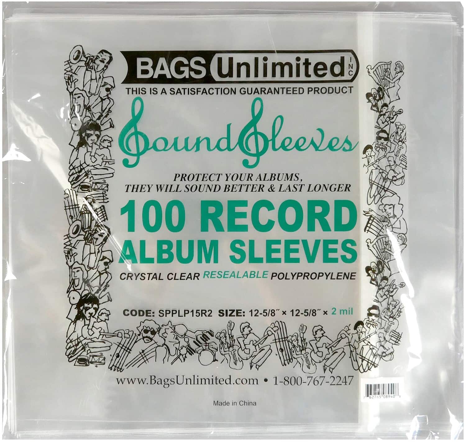 PopMarket - Bags Unlimited SPPLP15R - 12 Inch Record Jacket Sleeve - Resealable - 100 Count Clear - VINYL ACCESSORIES - Multicolor price history on PriceWatchPro
