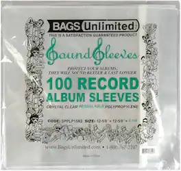 PopMarket - Bags Unlimited SPPLP15R - 12 Inch Record Jacket Sleeve - Resealable - 100 Count Clear - VINYL ACCESSORIES - Multicolor