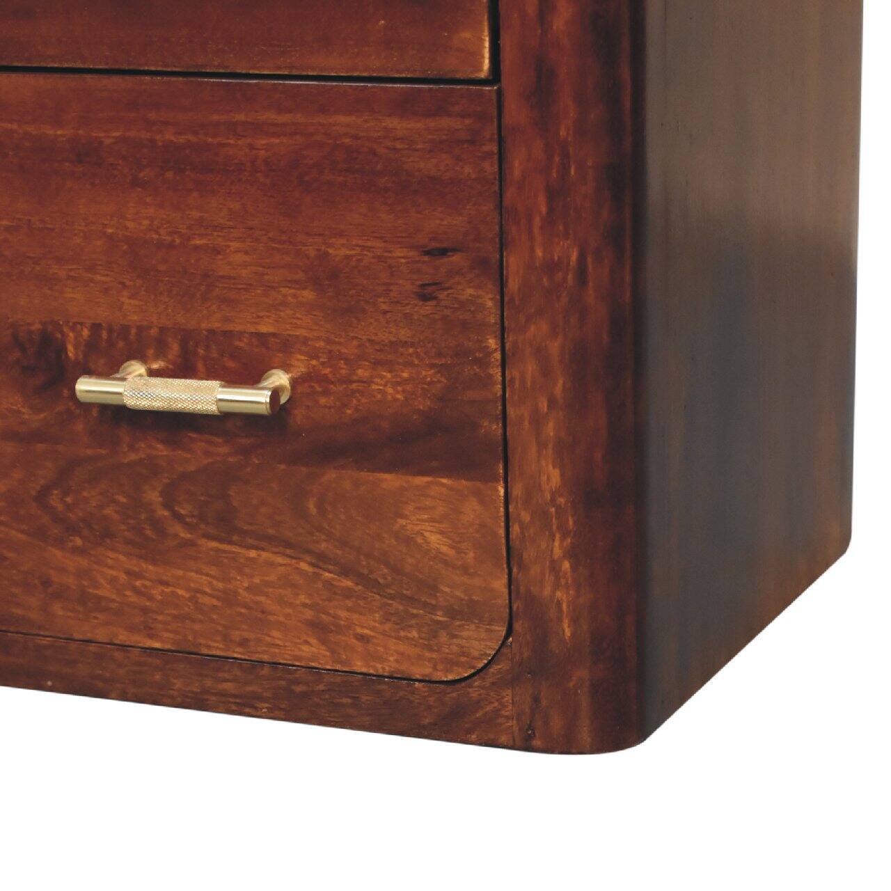 Alt View 5. Artisan Furniture - Artisan Furniture Solid Wood Luca Chest of Drawers, 3 Drawers, Brown - Brown.