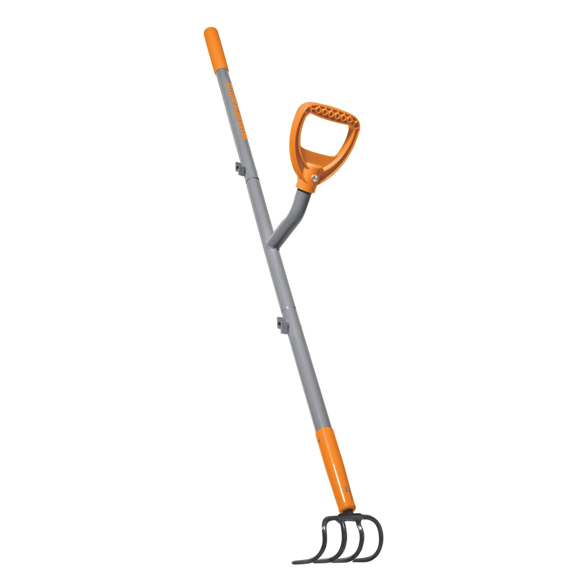 Alt View 5. ErgieShovel - ErgieShovel 54" Ergonomic Cultivator, 4-Tine Garden Tool, D-Grip Handle, CLTV45 - Orange.