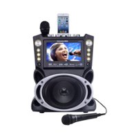 Karaoke USA - DVD Karaoke System - Silver/black - Front_Zoom