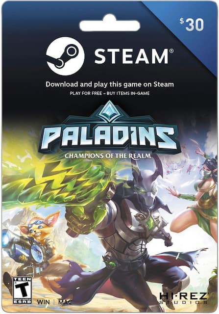 Valve Steam Wallet $30 Gift Card STEAM PALADINS $30 - Best Buy