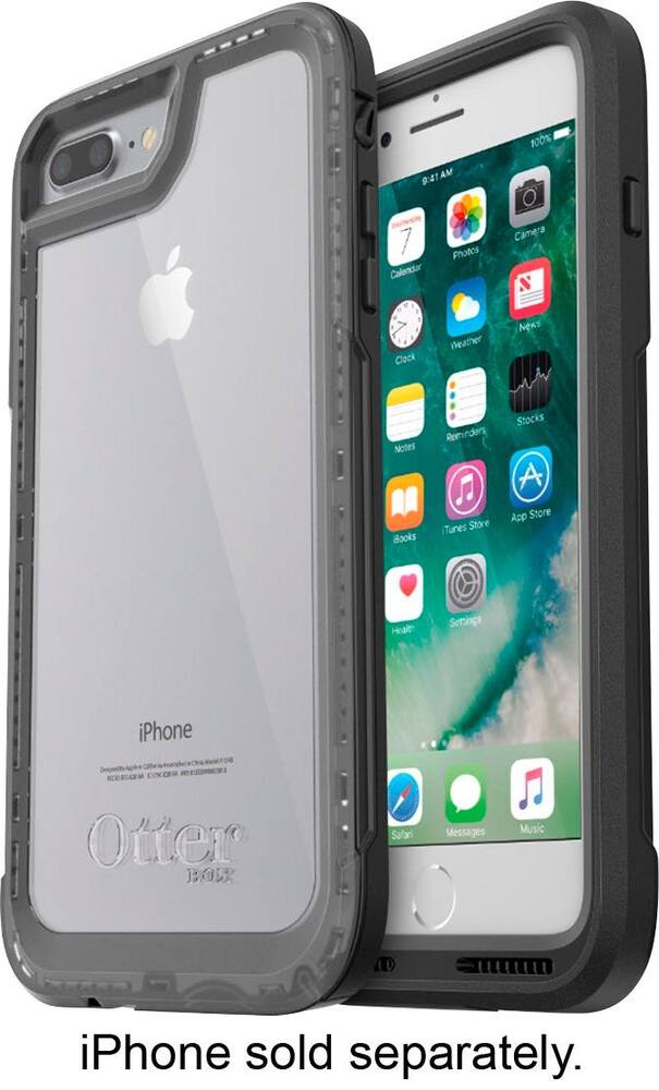 pursuit series case for apple iphone 7 plus and 8 plus - black/clear pursuit series case for apple iphone 7 plus and 8 plus - black/clear