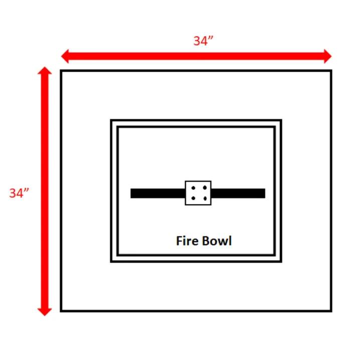 34" x 34" Fire Bowl