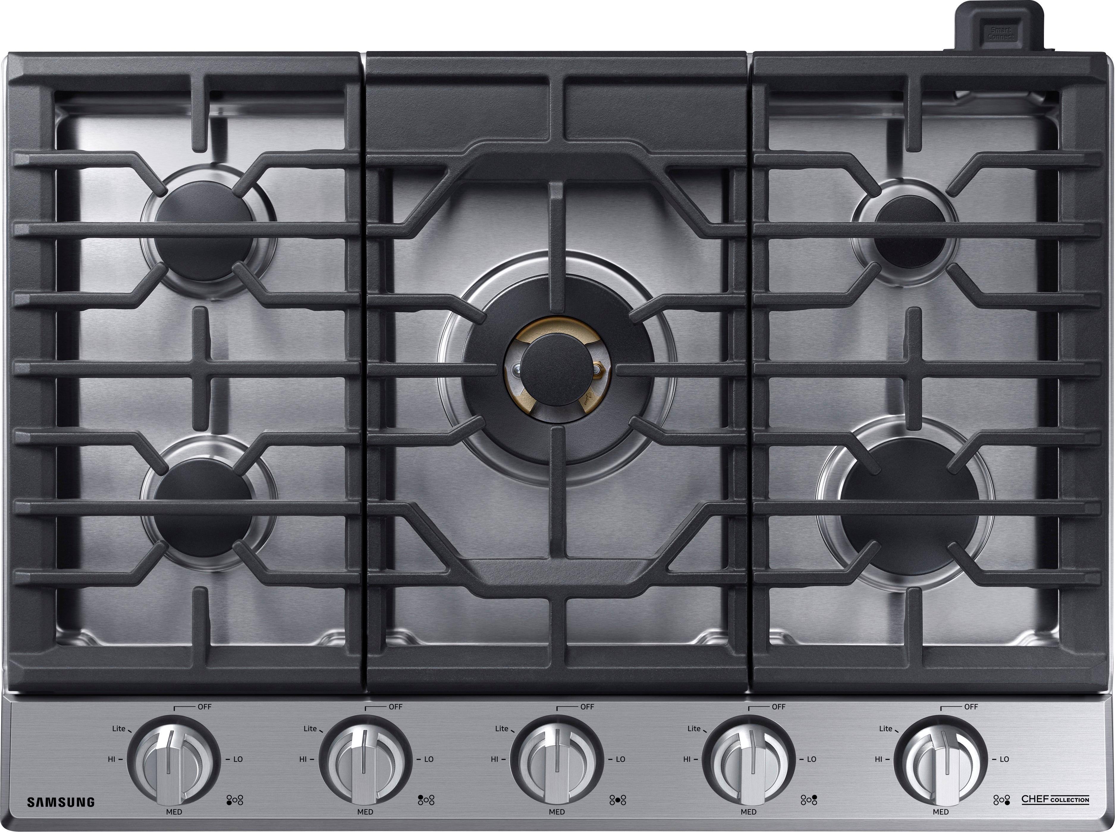 Front. Samsung - Chef Collection 30" Gas Cooktop.