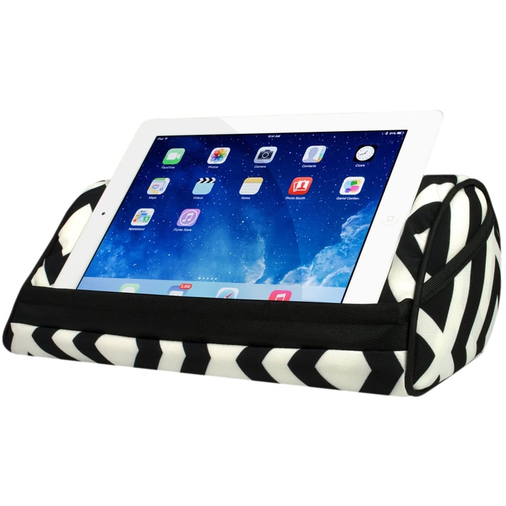 Front. LapGear - Designer Tablet Pillow - Black Diamonds.