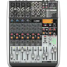 Front. Behringer - XENYX Premium 12-Input 2/2-Bus Analog Mixer - Black.