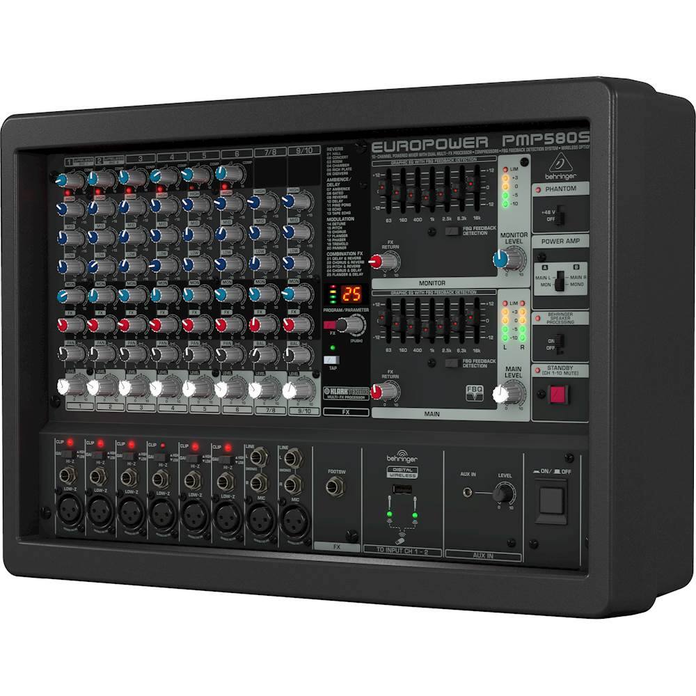 Best Buy: Behringer EUROPOWER 500-Watt 10-Channel Powered Mixer PMP580S