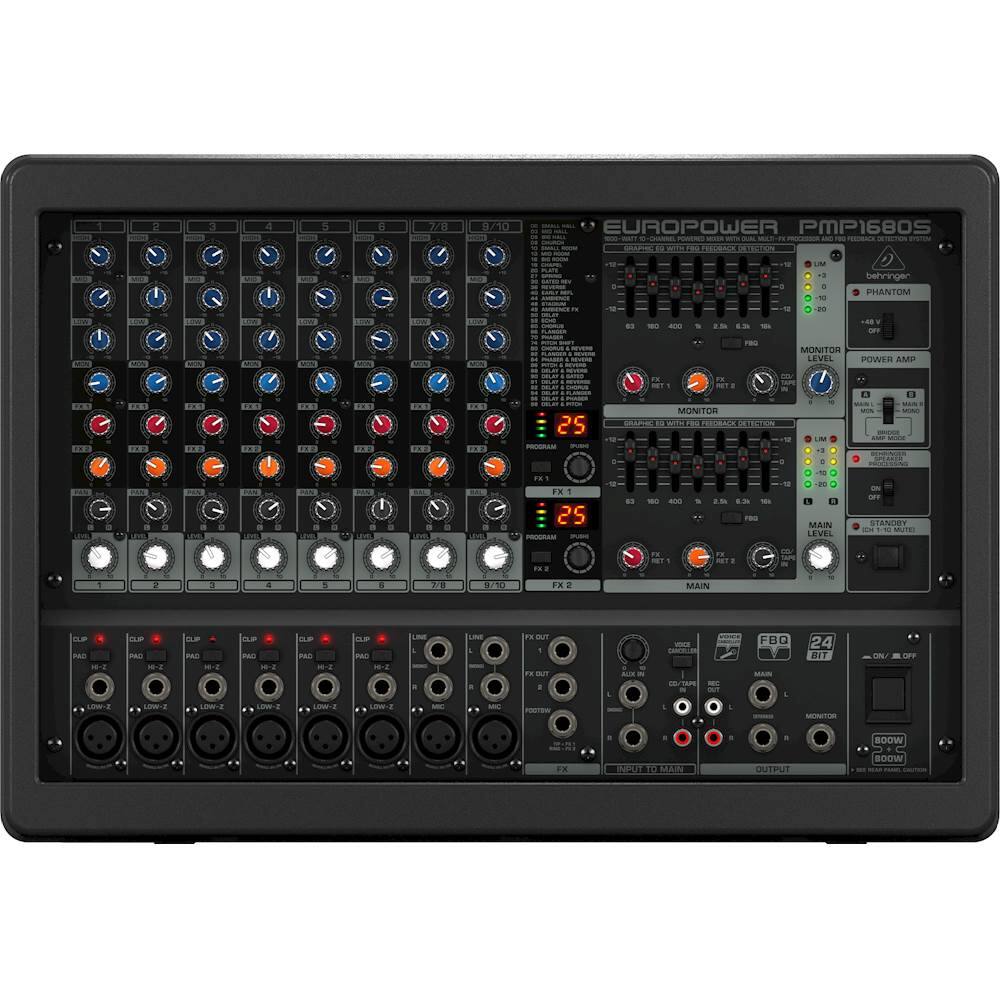 Front. Behringer - EUROPOWER 1600W 10-Channel Powered Mixer.