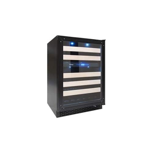 Left View: Vinotemp - 24-Inch Panel-Ready Wine Cooler - Black